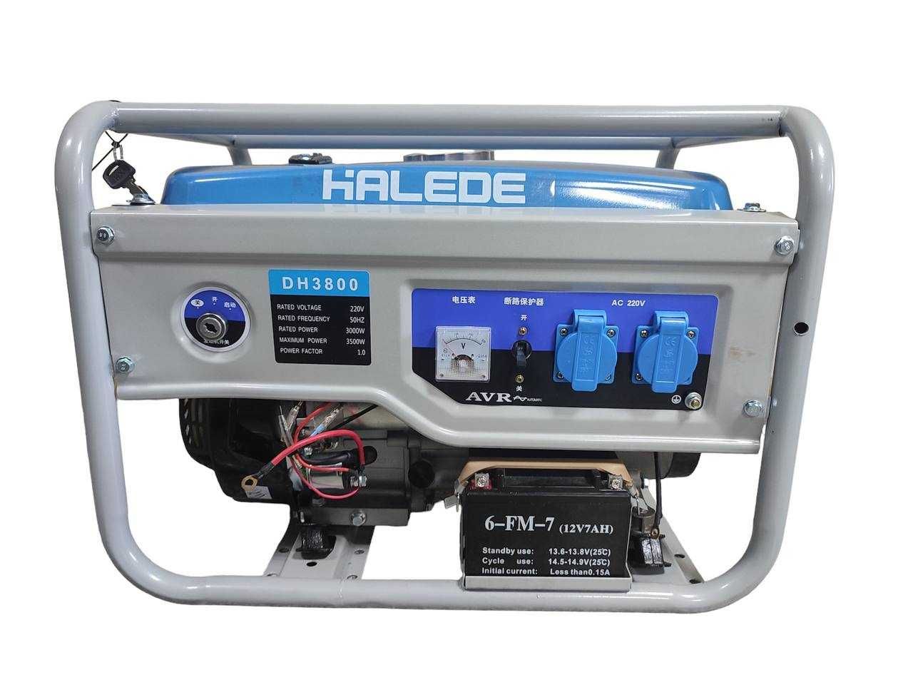 Генератор Газ Бензин з електростартером Halede DH3800, 3 кВт 220V 50Hz