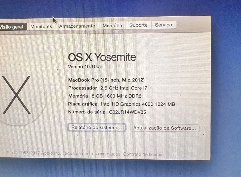 MacBook Pro 15 , Mid 2012