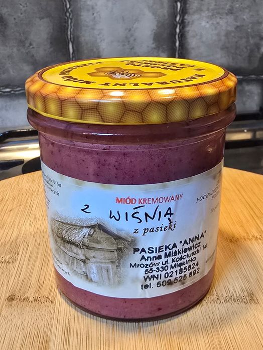 Miód kremowy z owocami liofilizowanymi