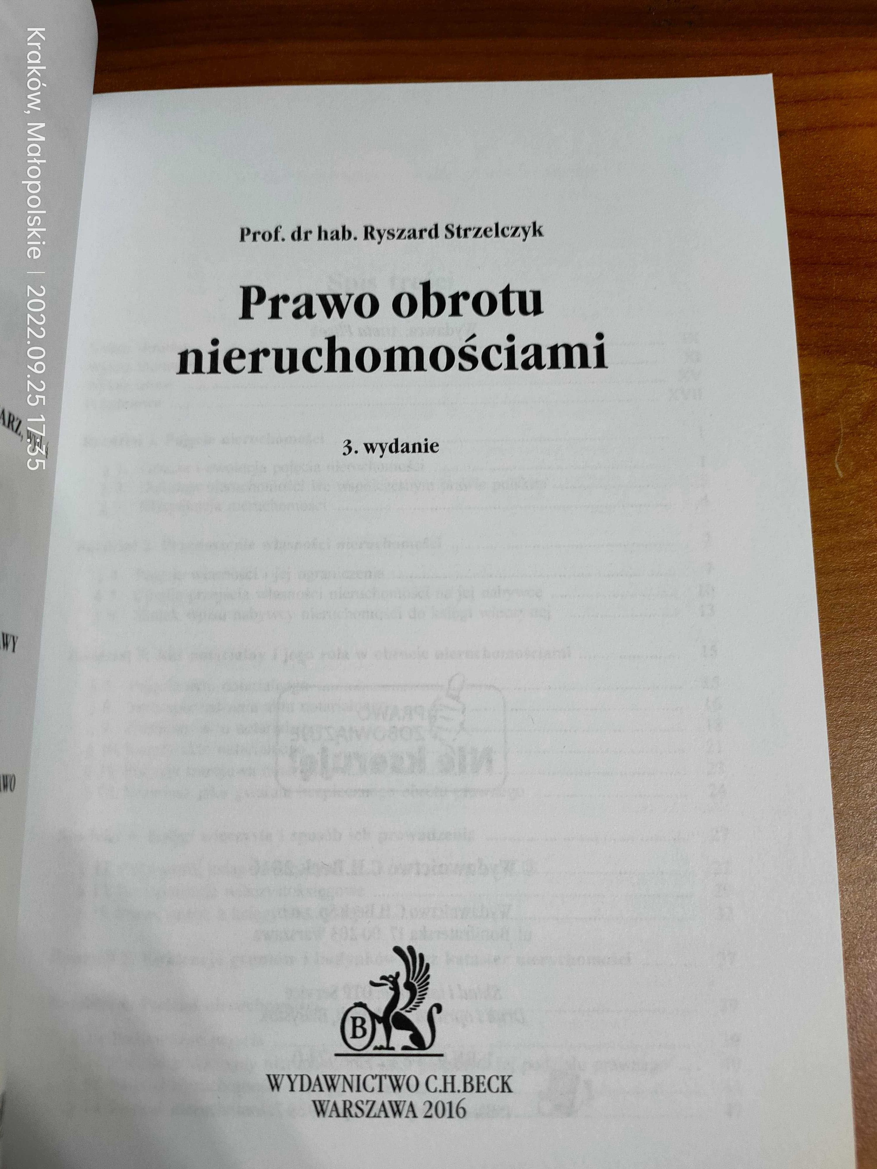 R. Strzelczyk - Prawo obrotu nieruchomościami 3 wyd. 2016