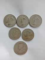 6 moedas prata África Sul 1936-52