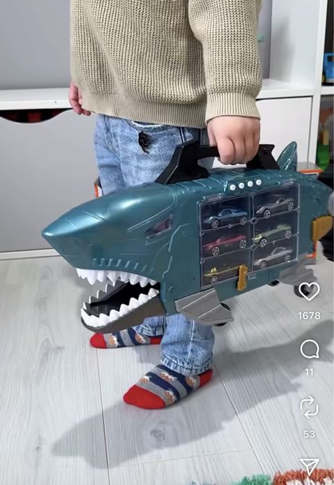 Акула автовоз, морські тварини, акула гараж, робот, трансформер, лего