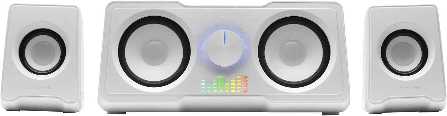 Mars Gaming MS22W głośniki komputerowe Zestaw 2.2 MSX RGB 35W PC białe