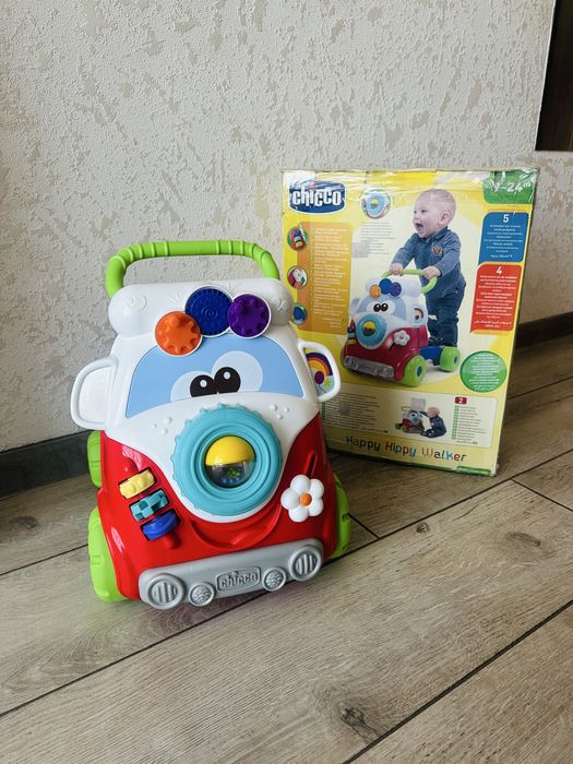 Chicco ходунки 2-в-1  Happy Hippy Walker, каталка, штовхачі