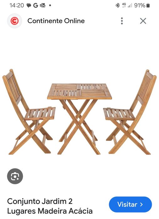 Mesa de jardim em Madeira