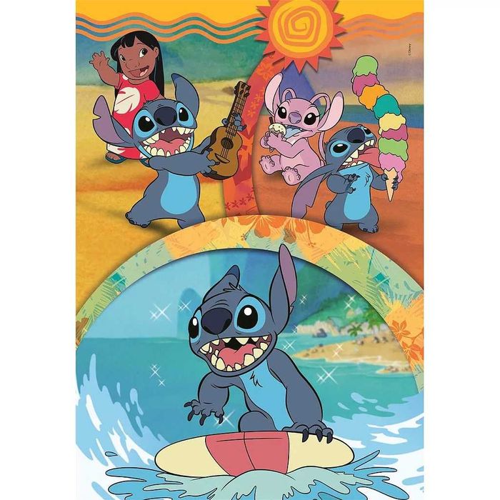 Puzzle Clementoni Disney Stitch Super Color 27x38cm 104 peças