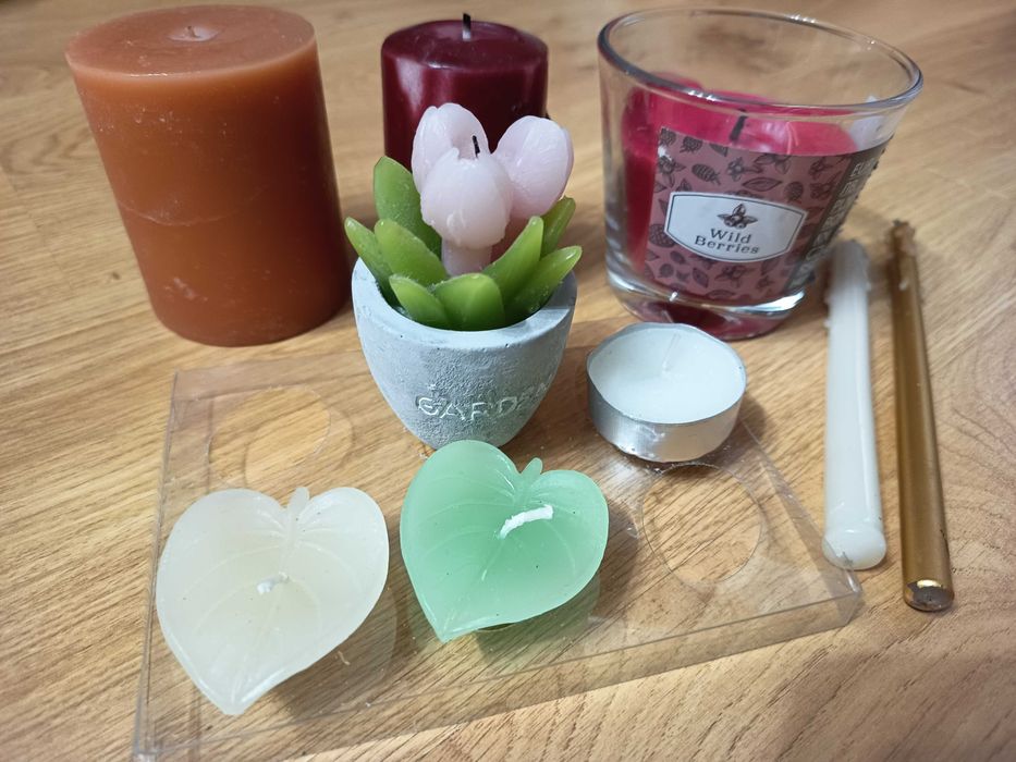 Świece dekoracyjne mix / zestaw 9 szt.