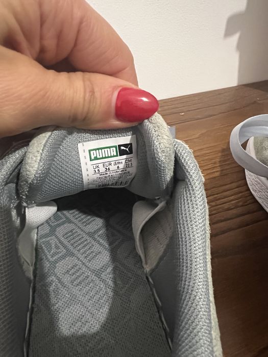 Sapatilhas puma suede heart cinza claro