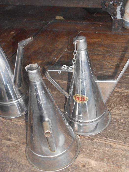 Almotolia galheteiro inox azeite fogao Hipolito vintage rustico