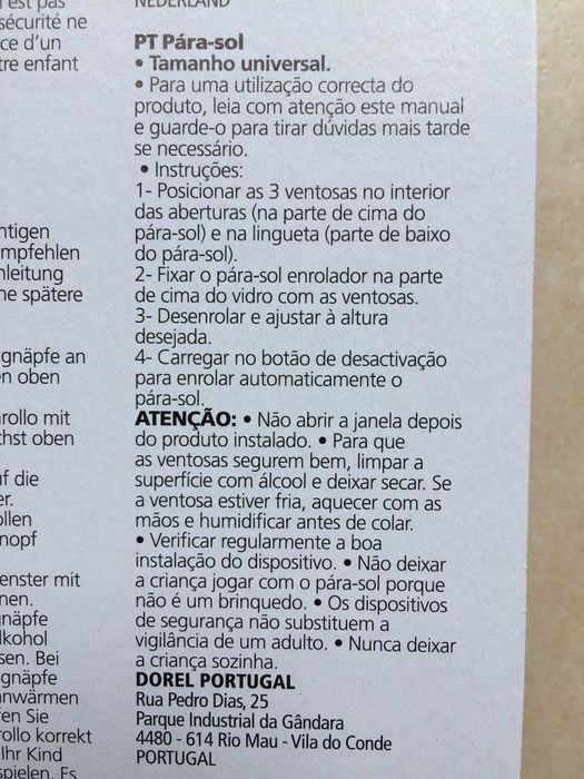 2 cortinas para-sol enroláveis Safety 1st NOVO