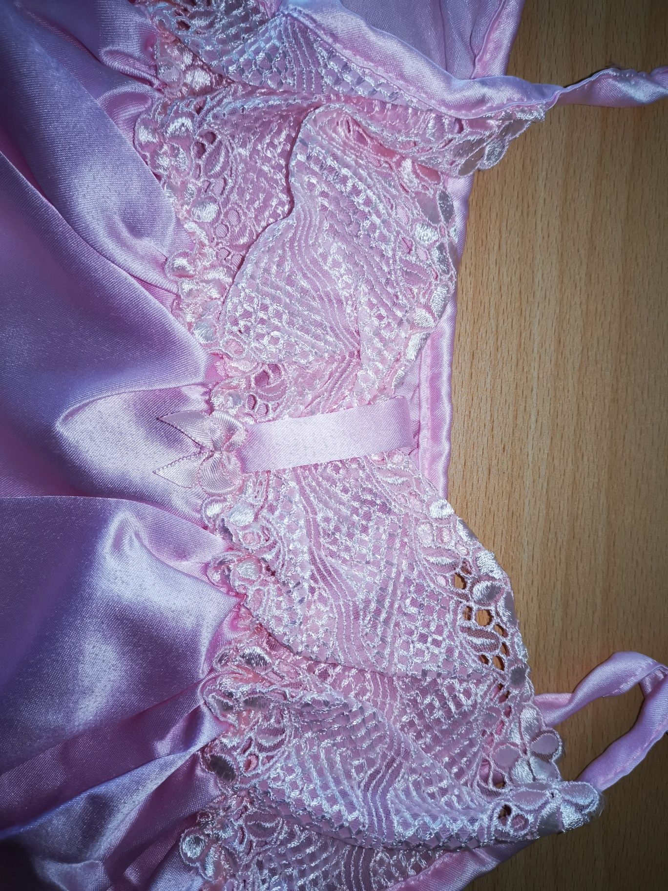 Conjunto cetim rosa