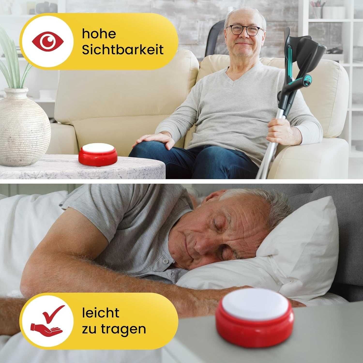 Nowy budzik dla seniorów/zegar dla Alzheimera/ alarm niemiecki !3539!