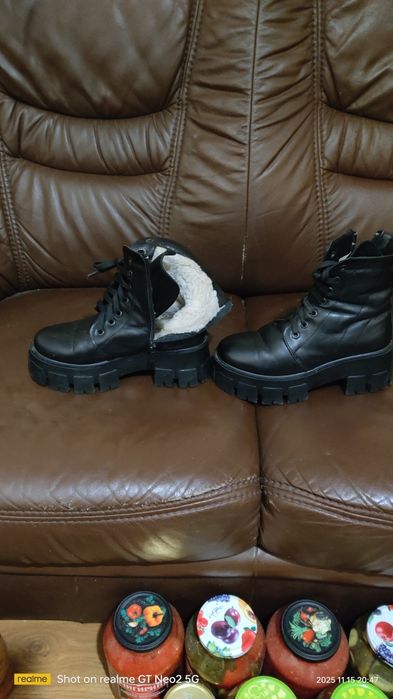 Кожаные ботинки супер, размер 36.