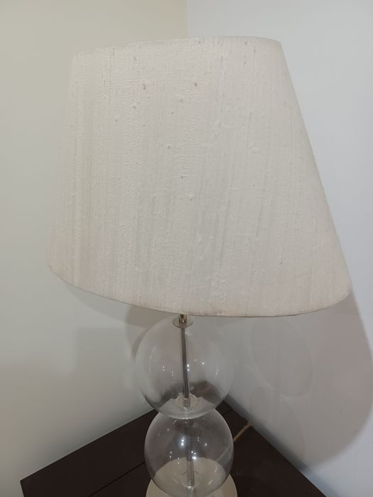 Candeeiro, candeeiro em vidro, candeeiro em vidro e inox