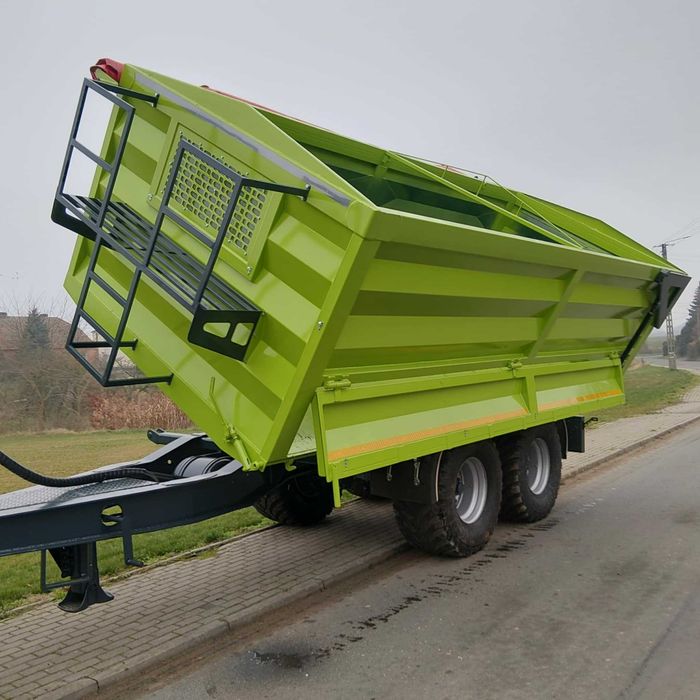 Przyczepa Tandem NOPA 20 T boczny i tylny wysyp szerokie koła skorupa