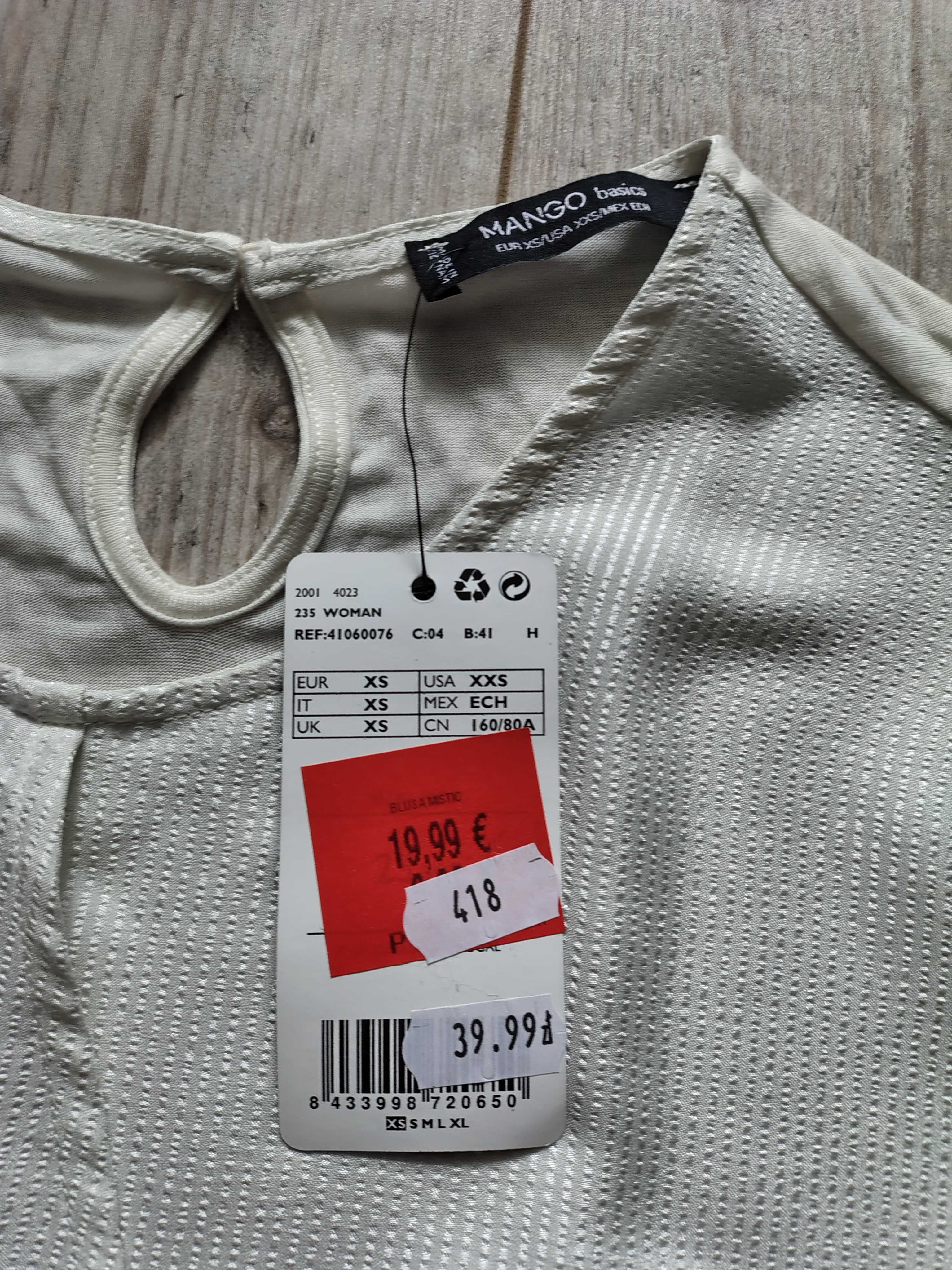 Nowa bluzka ecru idealna do karmienia XS