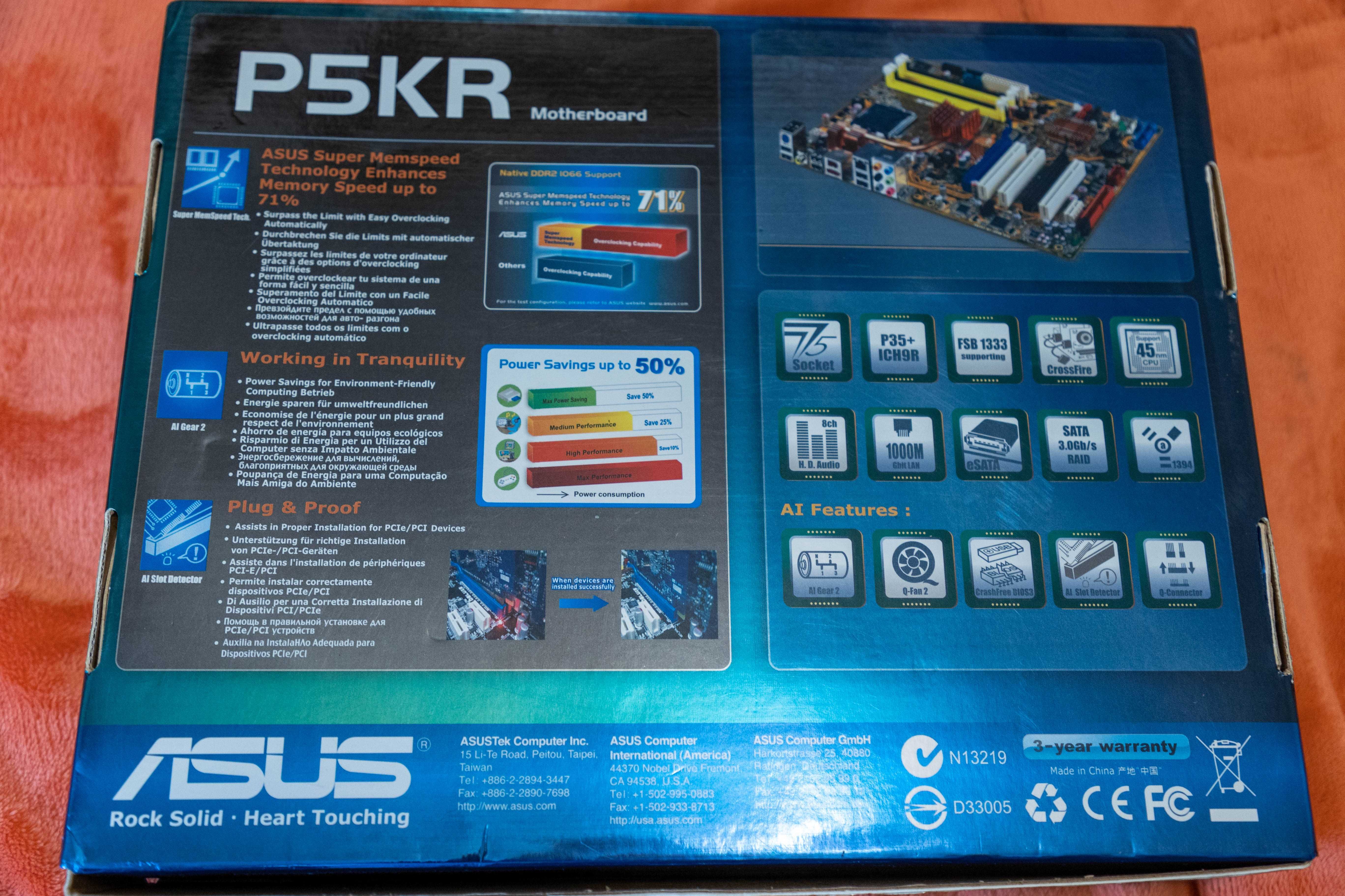 Motherboard Asus P5KR Socket 775 - DDR2