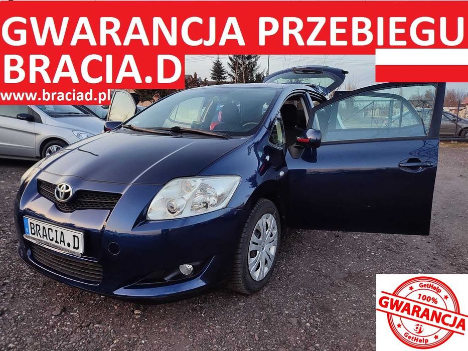 Toyota AURIS 1,4 Benzyna 12/2007r ZAREJESTROWANY PL ZADBANY nowe OC