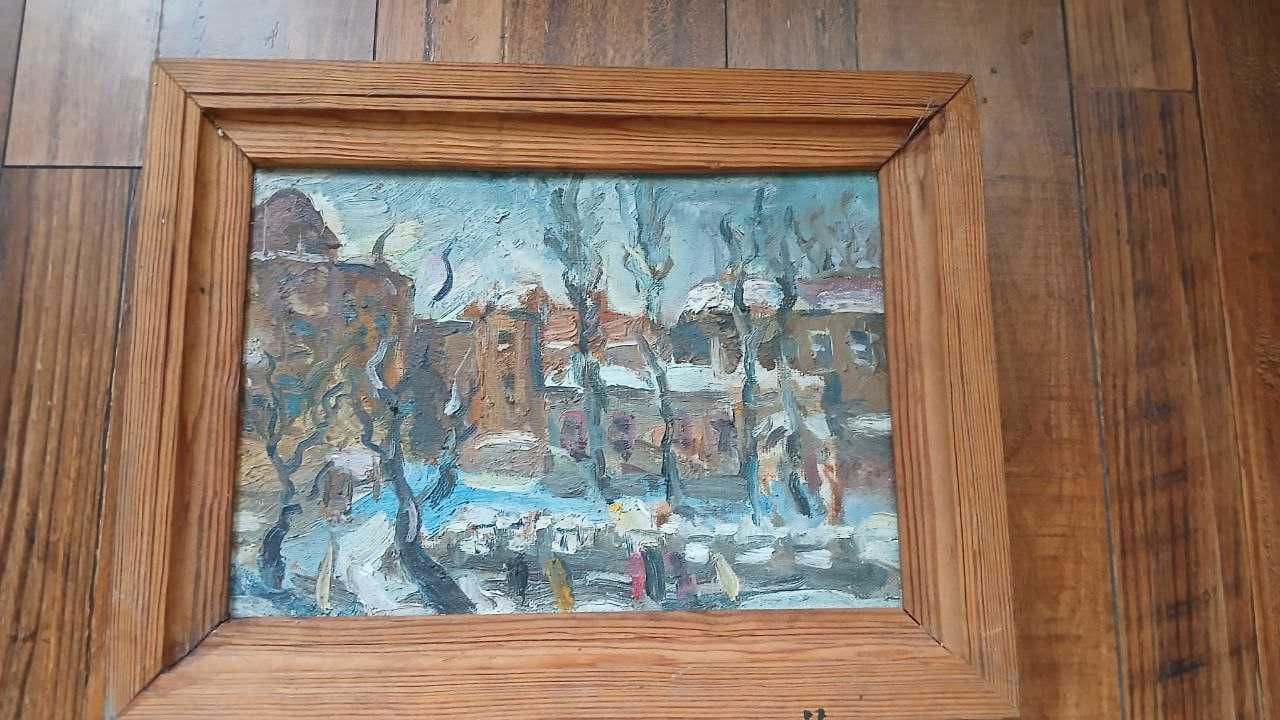 Картина стара "Міський пейзаж" художника Миколайчук П.А.