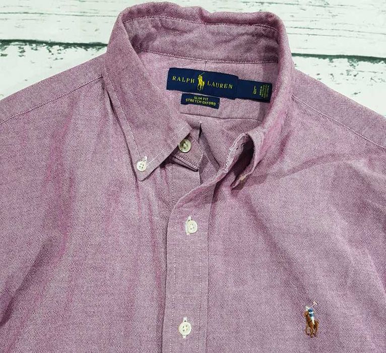 Ralph Lauren * slim fit * stretch oxford * koszula * męska * ideał * L