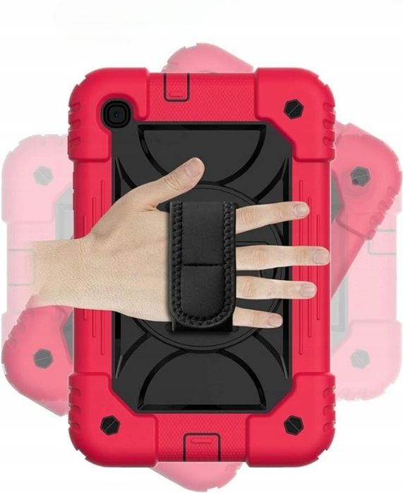 Etui do Samsung Galaxy Tab A8 10.5 2022 z Podstawką i Paskiem Czerwone