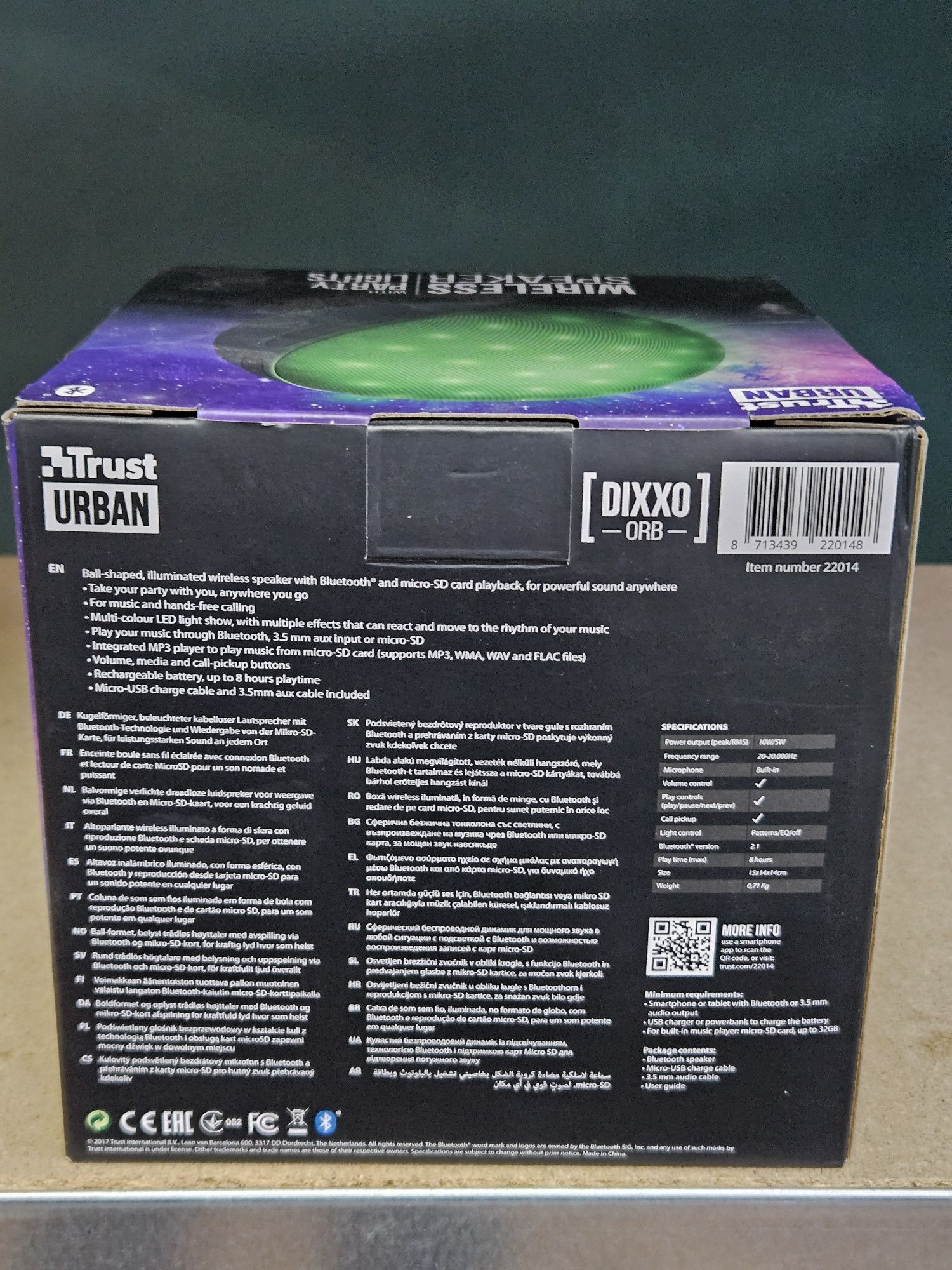 Głośnik Trust Dixxo Orb czarny nowy