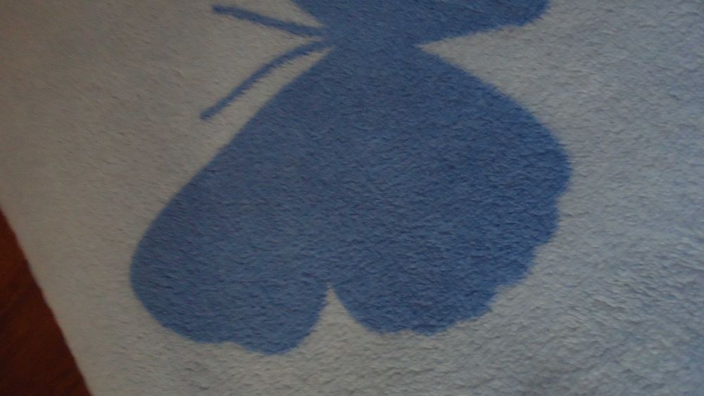 niebieski koc 160x200 pled niebieski narzuta ciepły koc w motyle