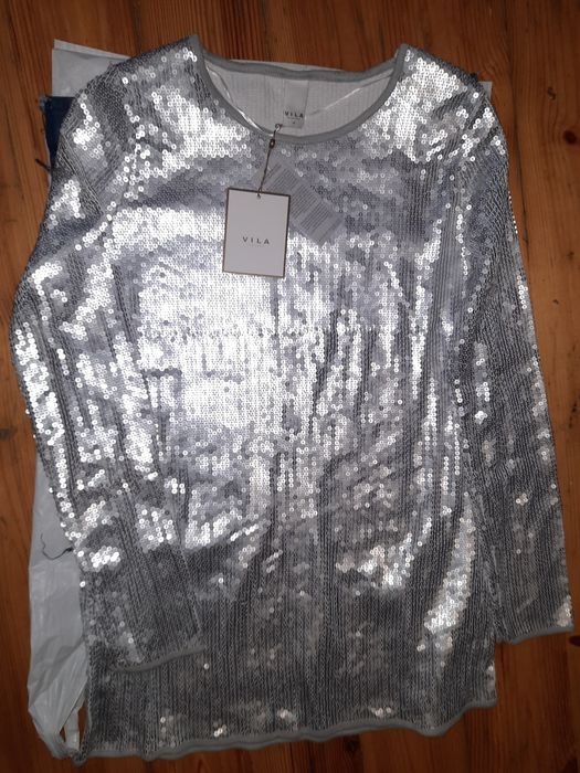 Туника с паєтками Vila срібло