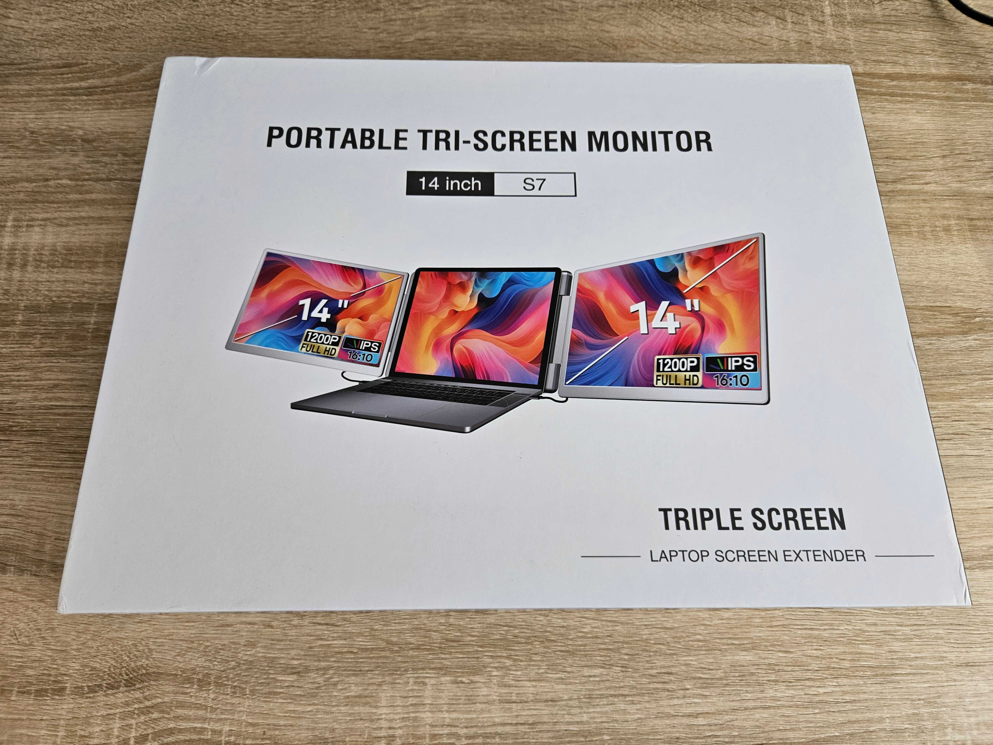 Портативный монитор WEU S7 14"с Двумя дисплеями 1200P|IPS|USB C|HDMI