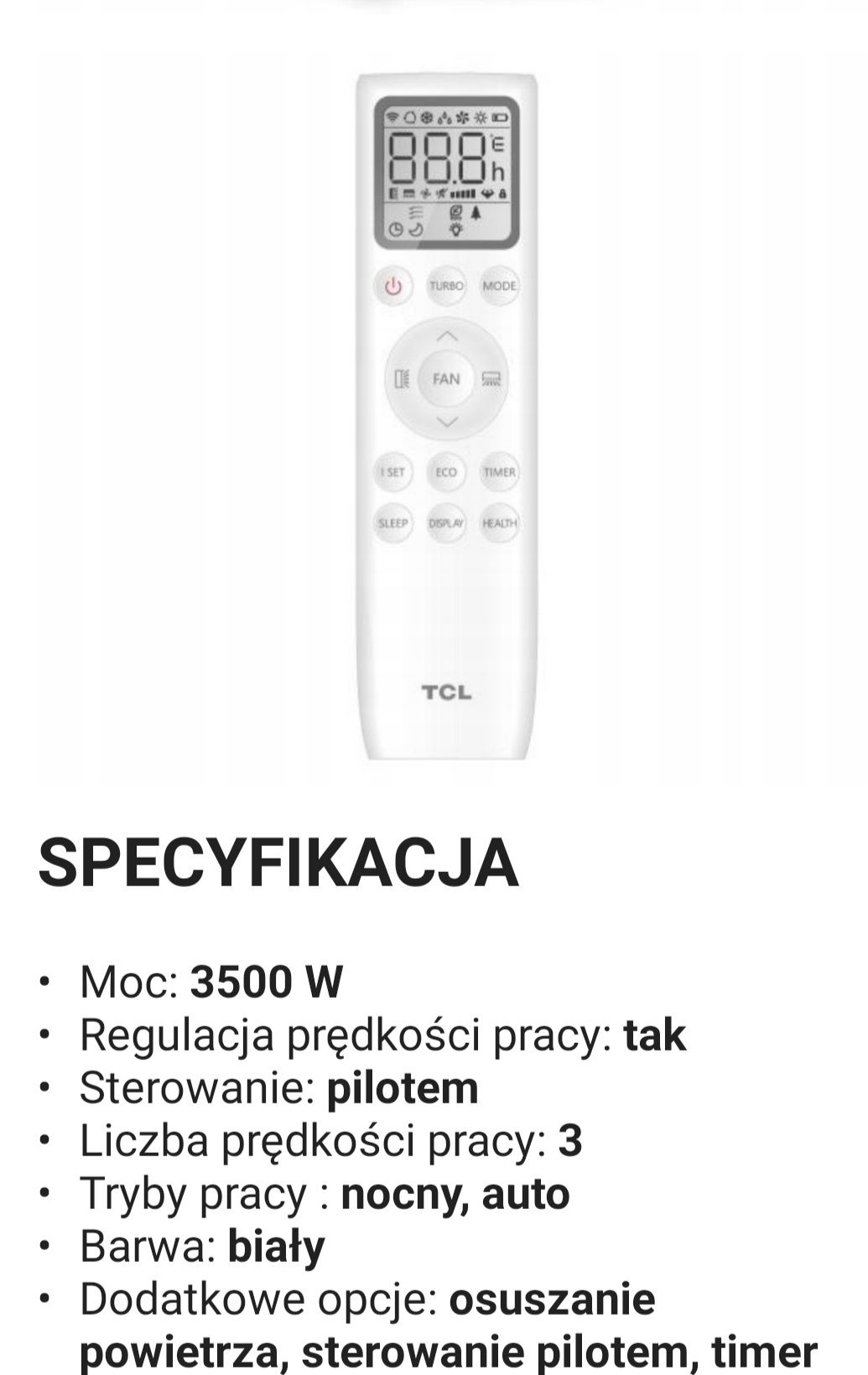 Klimatyzator przenośny TCL  typ-12cpb