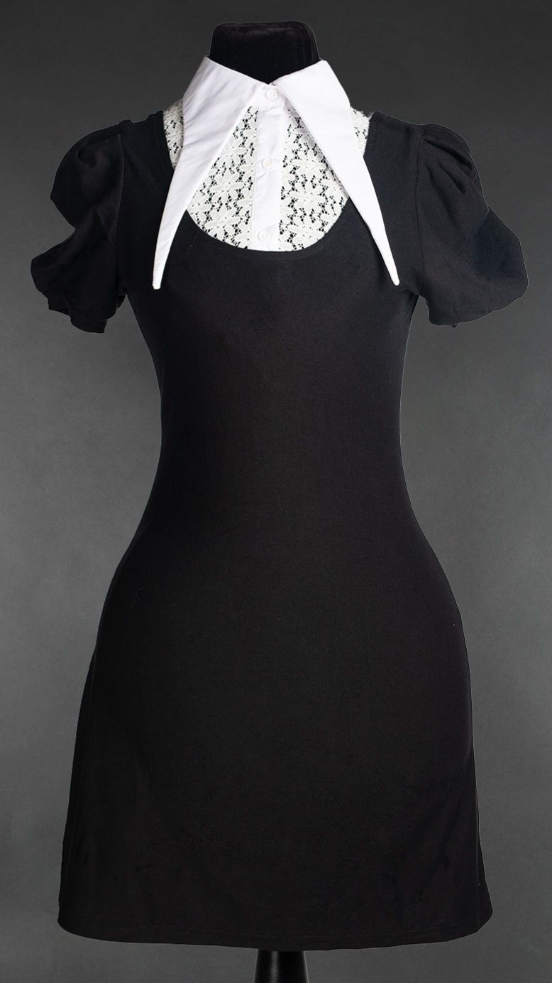 Gotycka sukienka Puff Sleeve Collar Dress