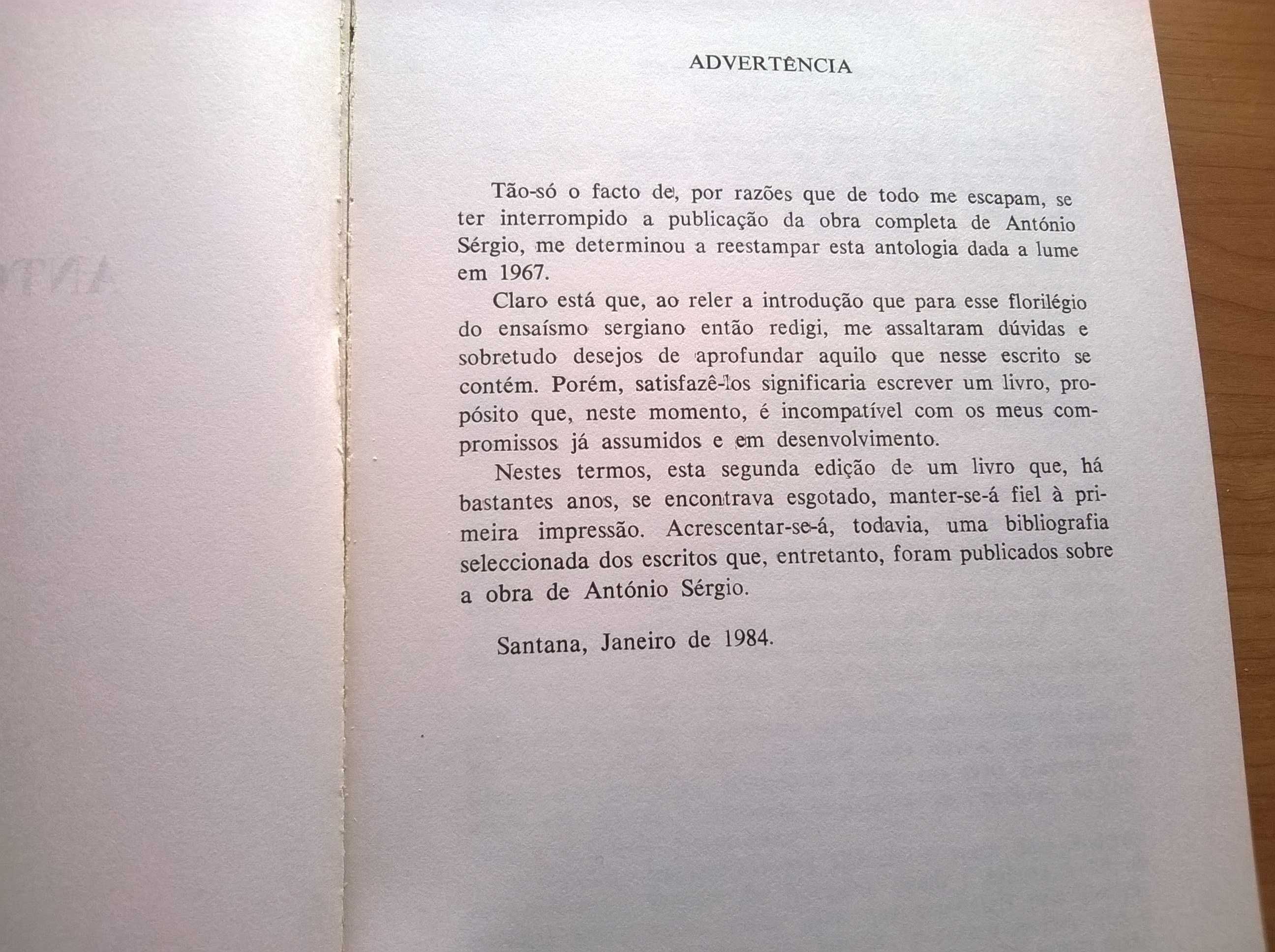 António Sérgio "Uma Antologia" - Seleção e notas de Joel Serrão