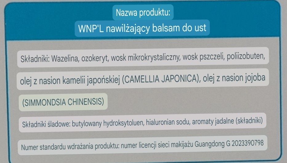 Balsam do ust nawilżający