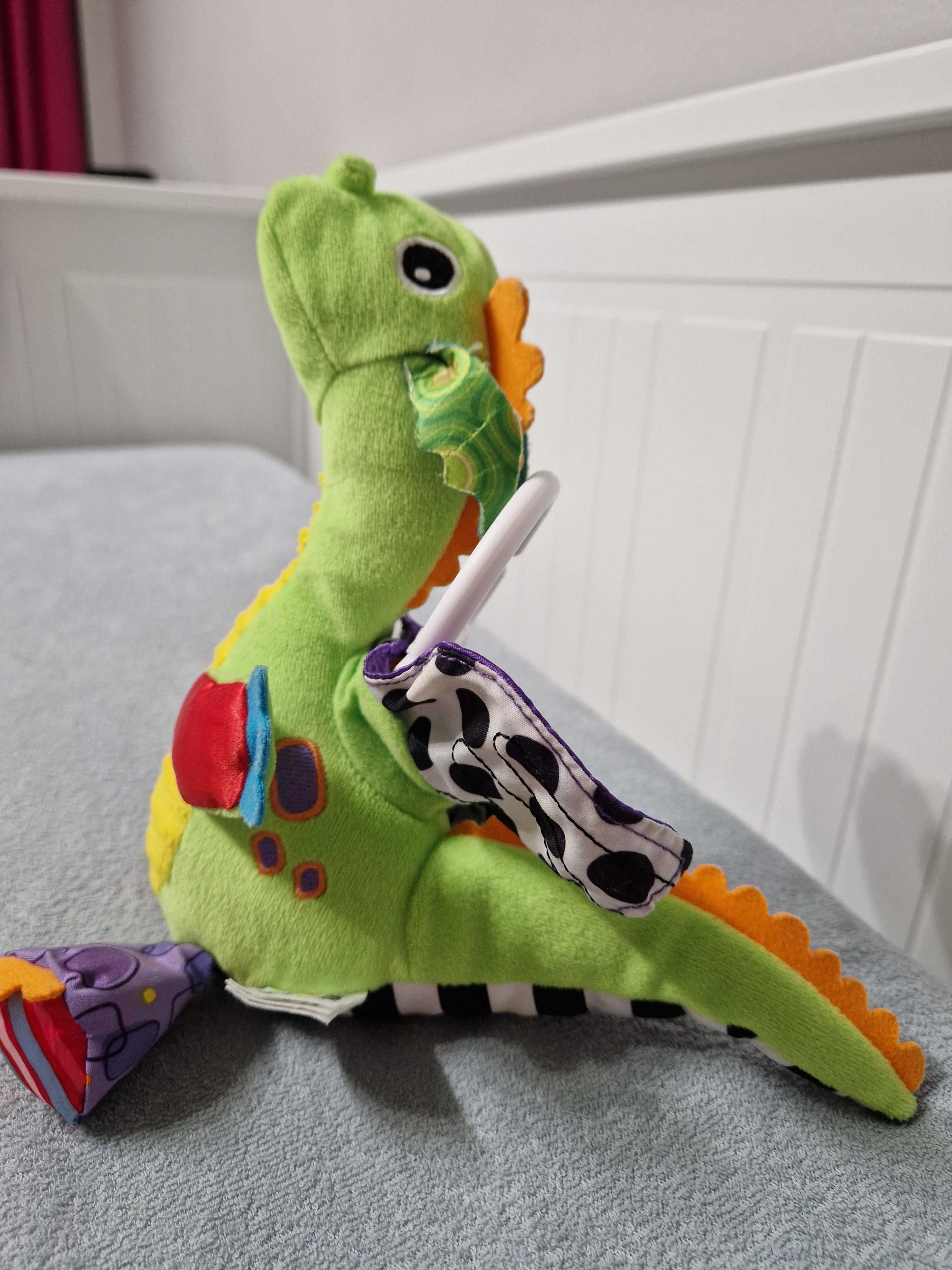 Lamaze, zawieszka smok Flip Flap rusza skrzydłami, kontrasty, szeleści