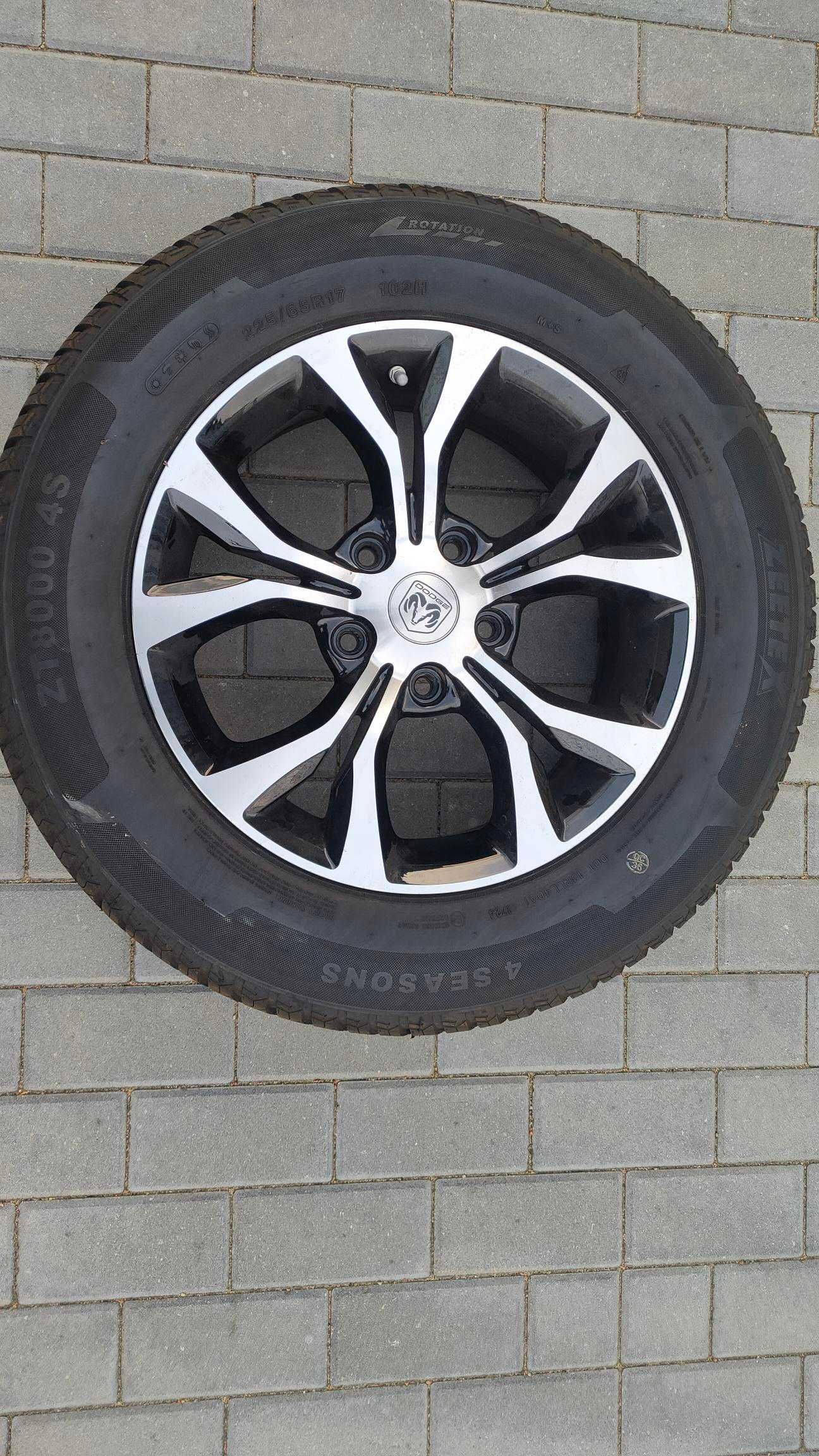Nowe KPL 4 szt Koło Czujnik Felga ALU Opona 225/65 R17 DODGE CARAVAN