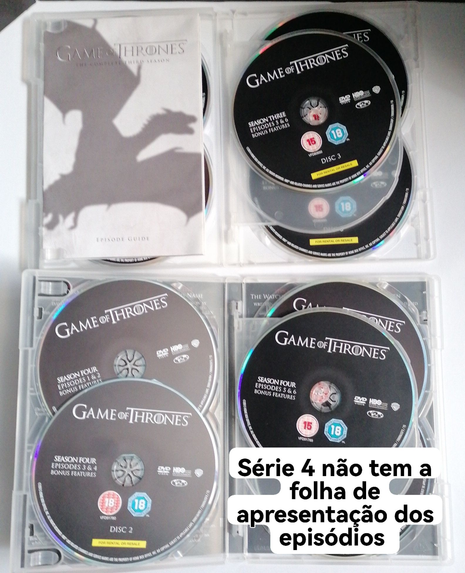 Dvds Temporadas 1 a 6 Completas do Game of Thrones (Guerra dos Tronos)