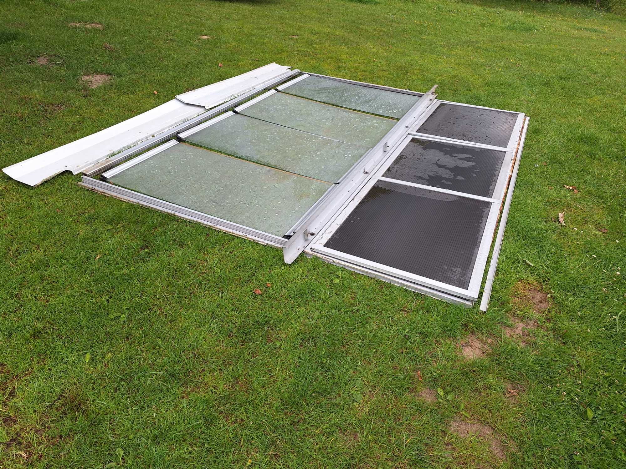 Aluminiowa zabudowa balkonu, okno (310cm x 250cm) SYSTEM BEZ RAMOWY