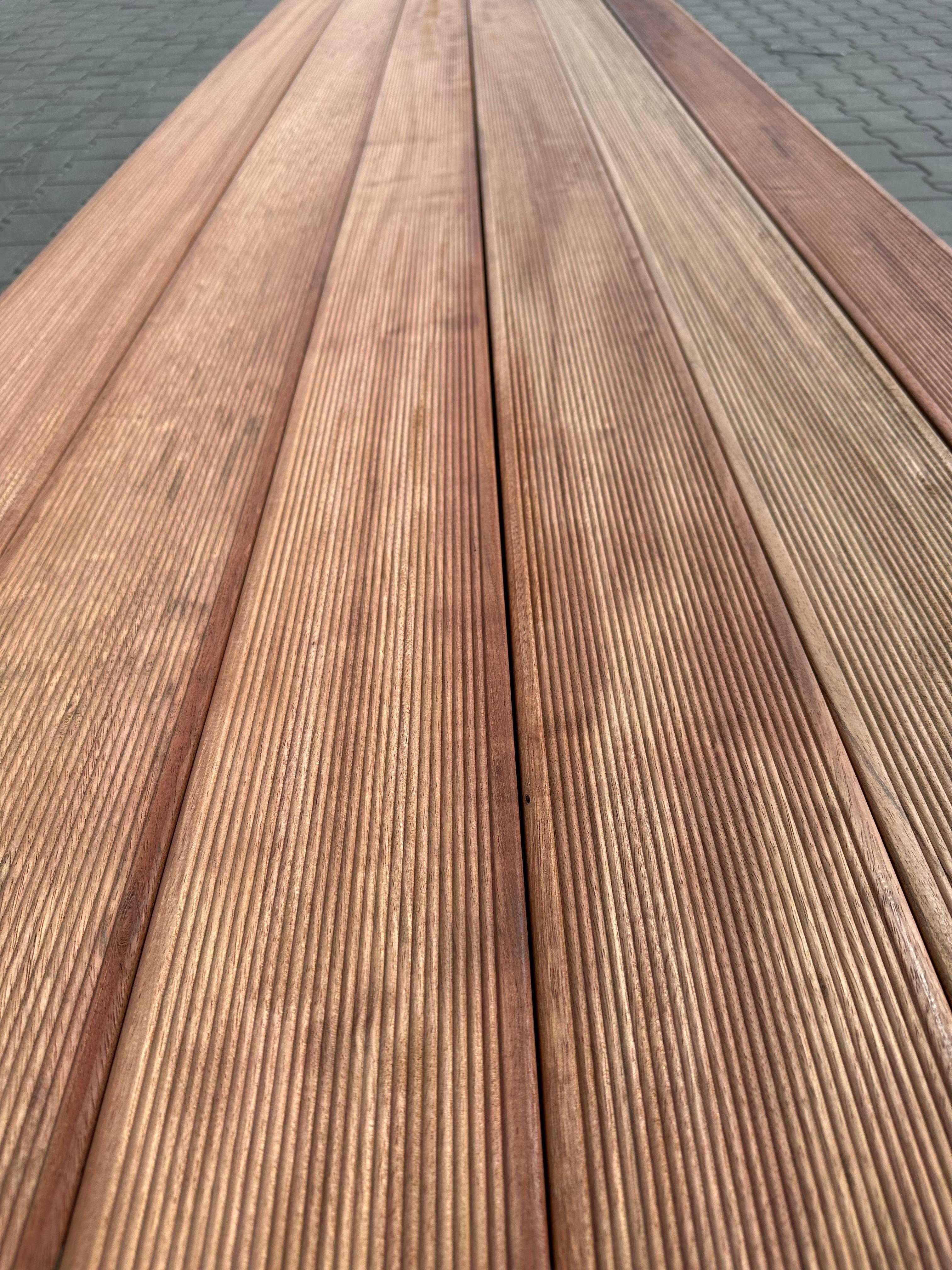 Jatoba Deska Tarasowa 21x145 Gładka-drobny ryfel Fas KD