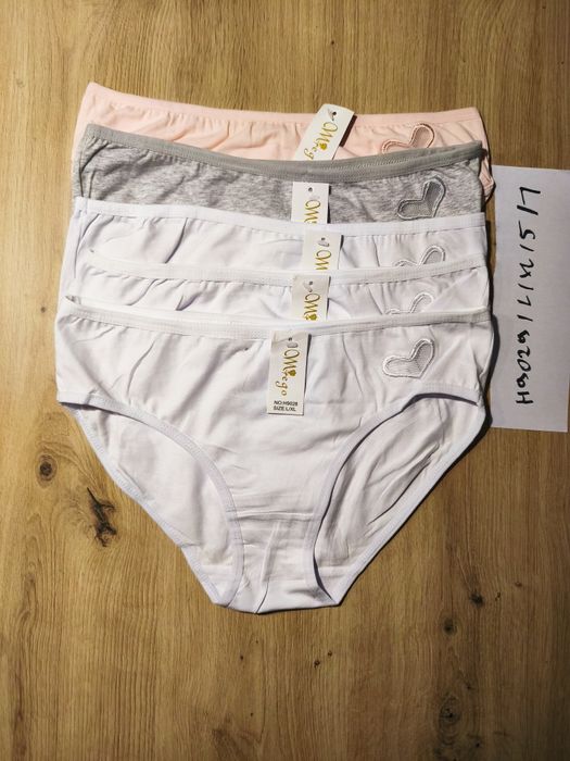 Majtki bawełniane L/XL NOWE figi damskie jasne x 5 szt