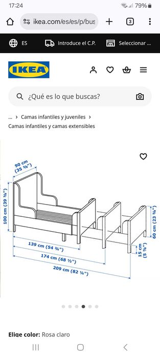 Cama extensível Ikea usada em bom estado
