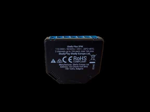 Sterownik Shelly Plus 2PM WiFi 2-kanałowy rolety bramy markizy światła