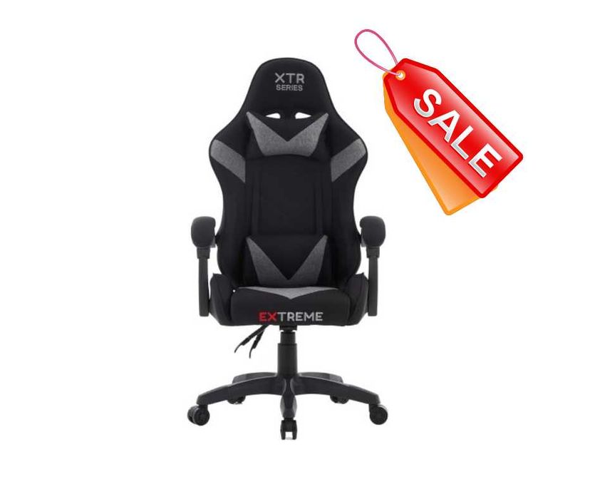 Fotel Gamingowy dla graczy tkanina EXTREME XTR Dark Gray