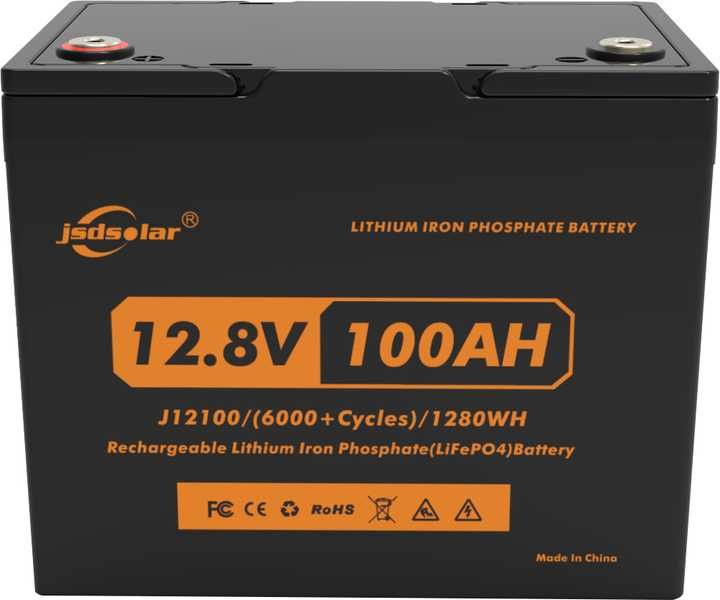 Новий акумулятор для дому Jsdsolar LiFePO4 12В 100Ач J12100