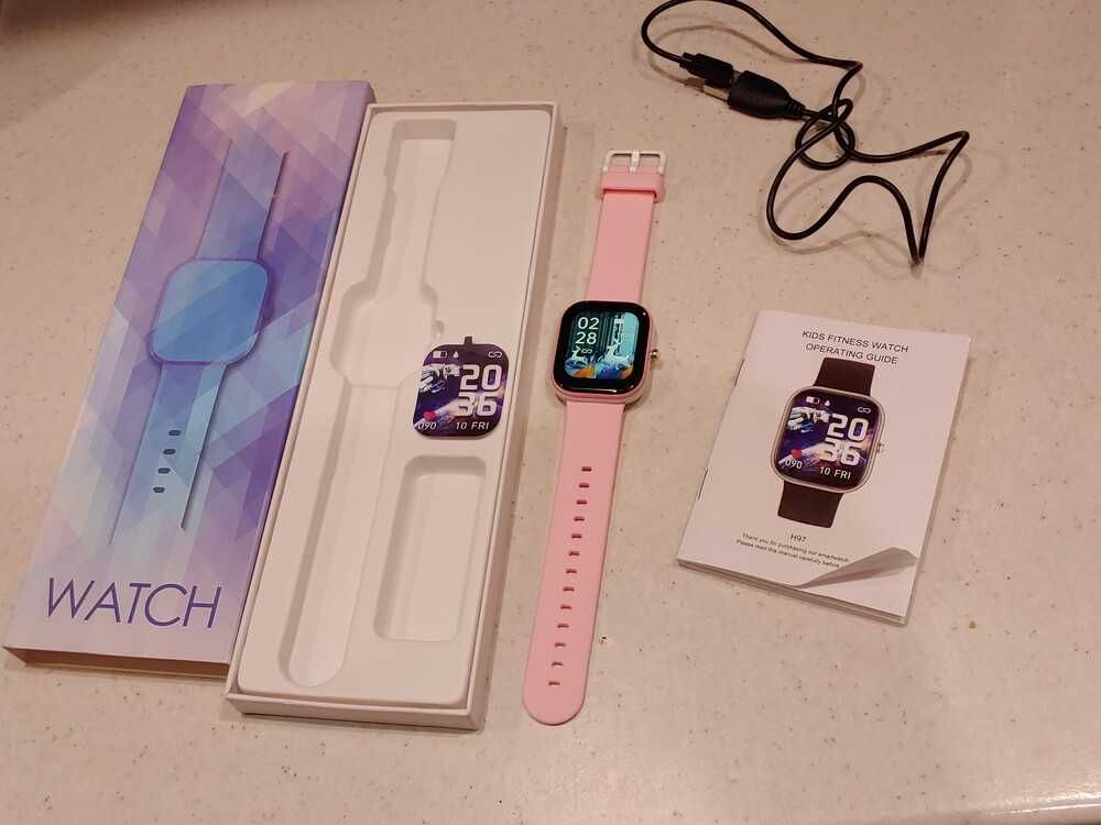 детские или подростковые умные смарт-часы Slothcloud H97 pink   IP68