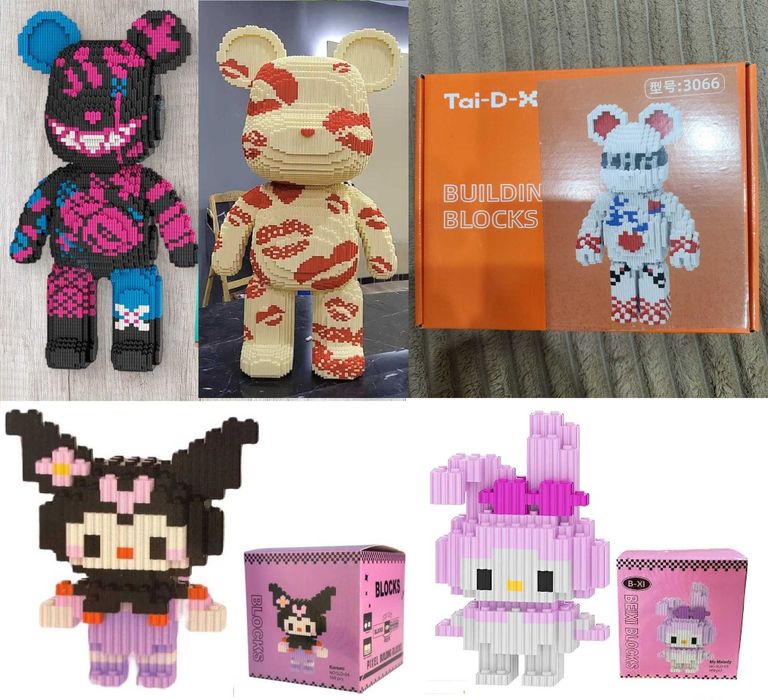 3D конструктор Bearbrick 43 см / Kuromi / My Melody — топ подарок