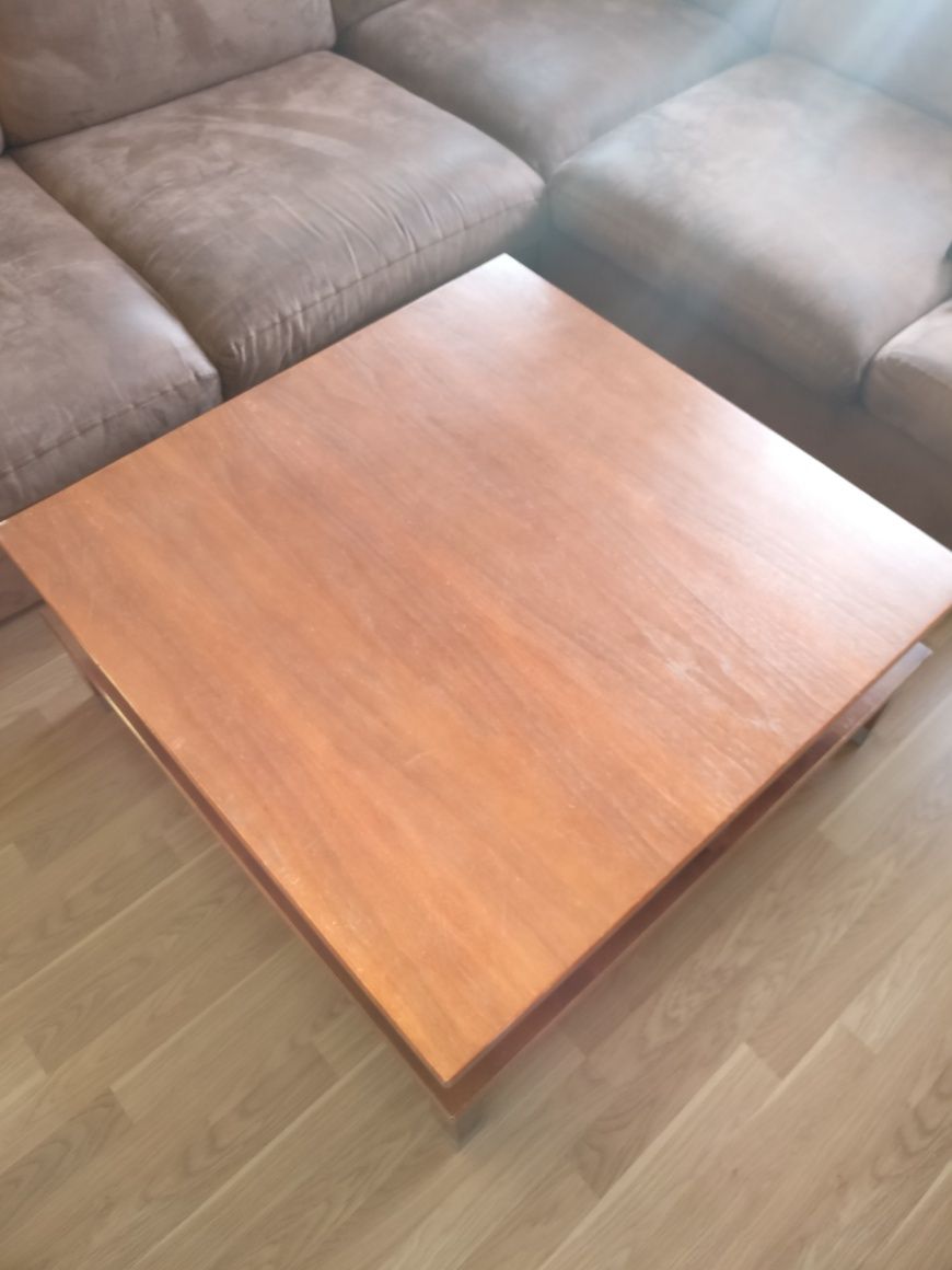stolik, stół kawowy, ława, drewniany, dwa poziomy
