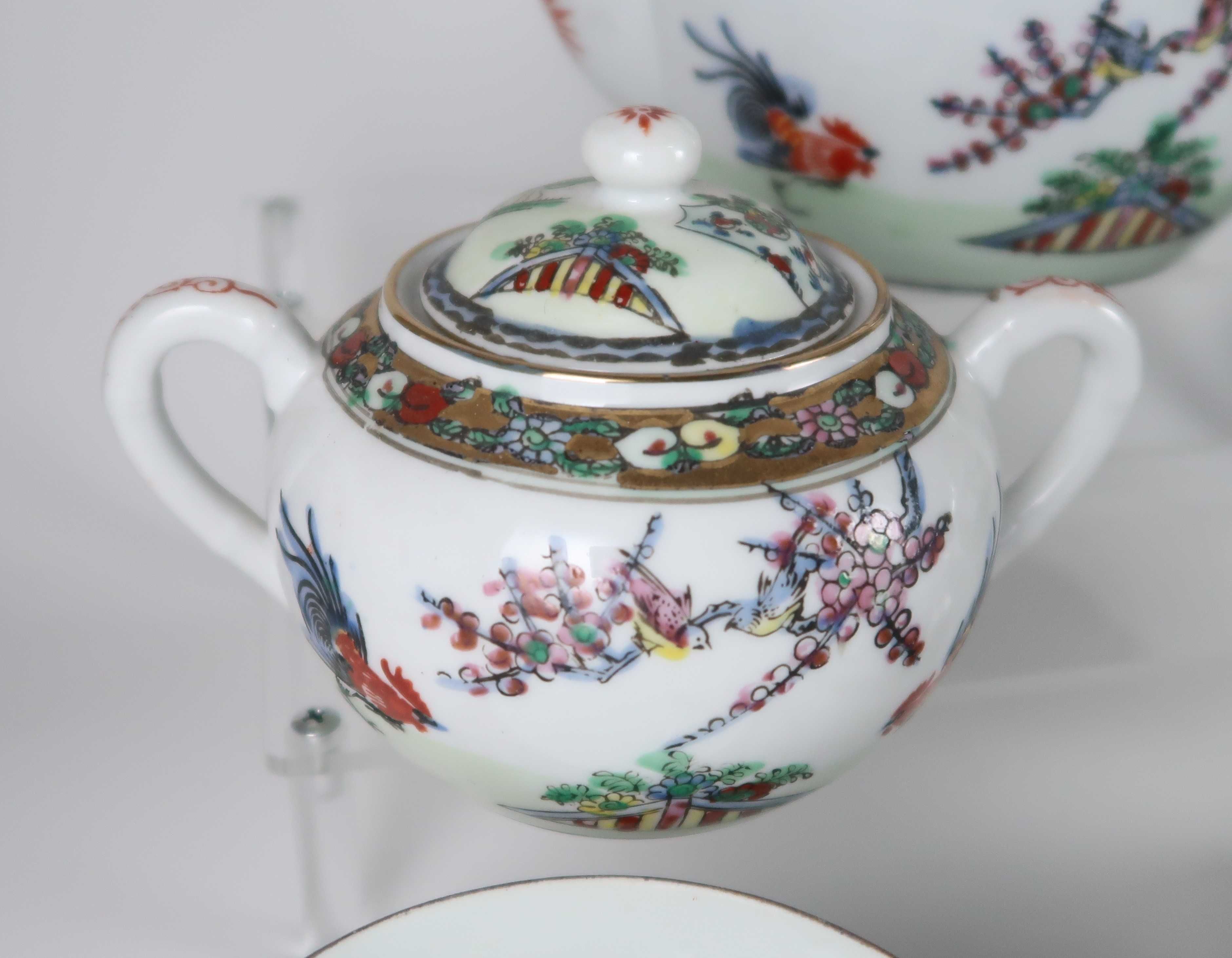 Conjunto chá porcelana da China - Galos