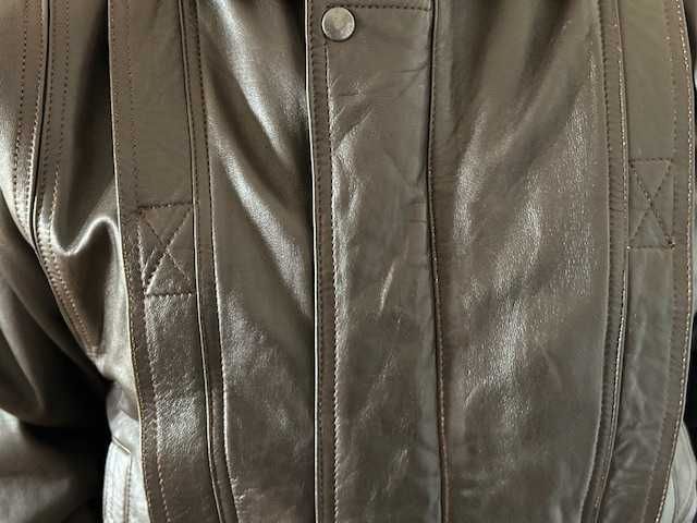 Blusão em Cabedal Castanho L/XL NOVO