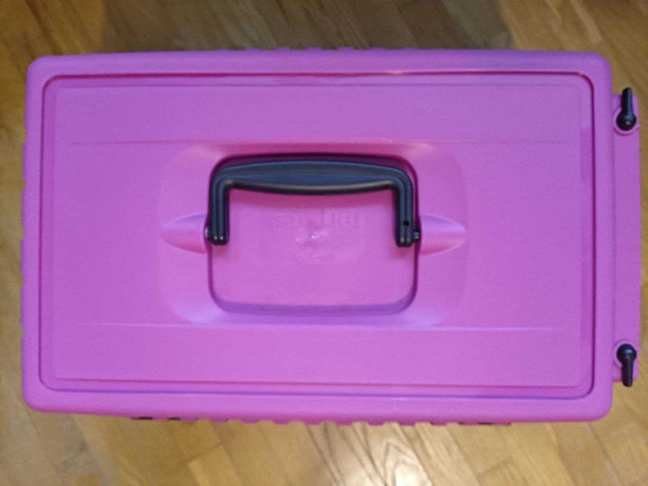 Переноска для собак та котів Ferplast Atlas 10 EL рожево-чорна до 5 кг