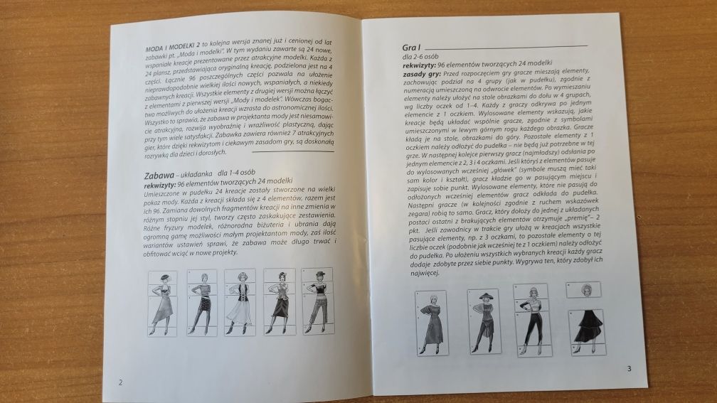 Gra/układanka Moda i modelki 2